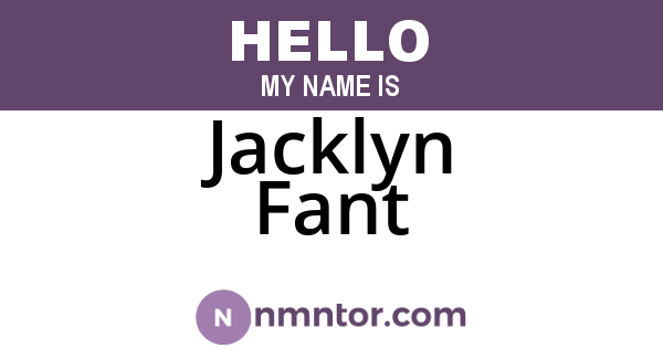 Jacklyn Fant