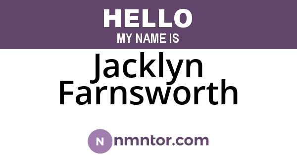 Jacklyn Farnsworth