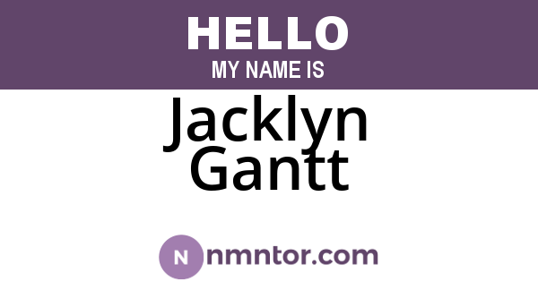 Jacklyn Gantt