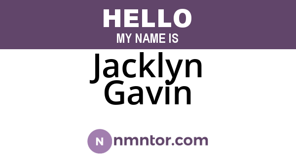Jacklyn Gavin