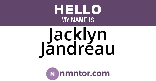 Jacklyn Jandreau