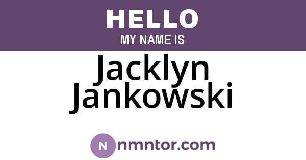 Jacklyn Jankowski