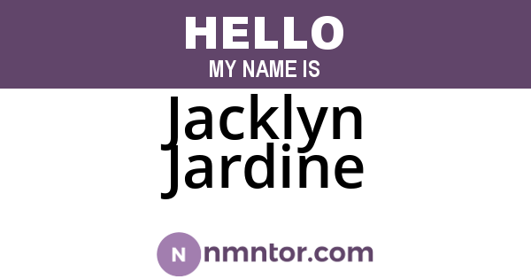 Jacklyn Jardine
