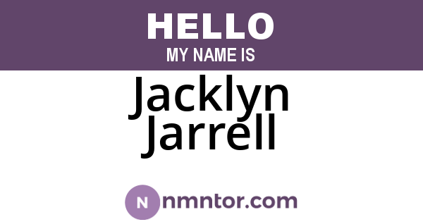 Jacklyn Jarrell