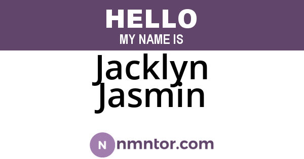 Jacklyn Jasmin