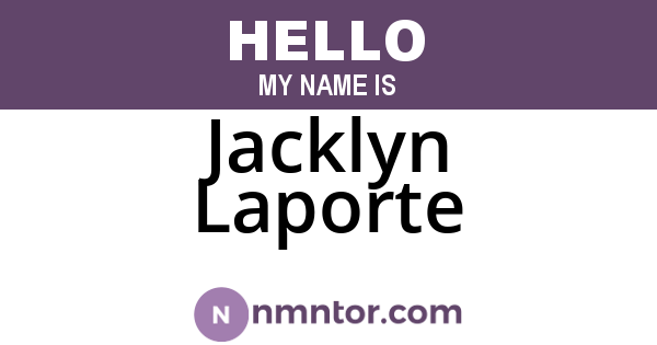 Jacklyn Laporte