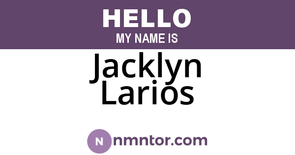 Jacklyn Larios