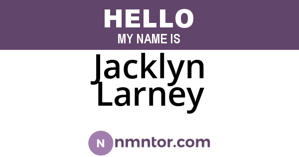 Jacklyn Larney