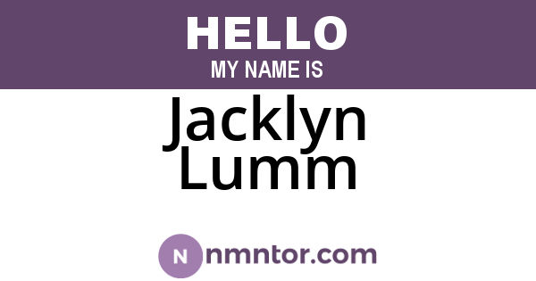 Jacklyn Lumm