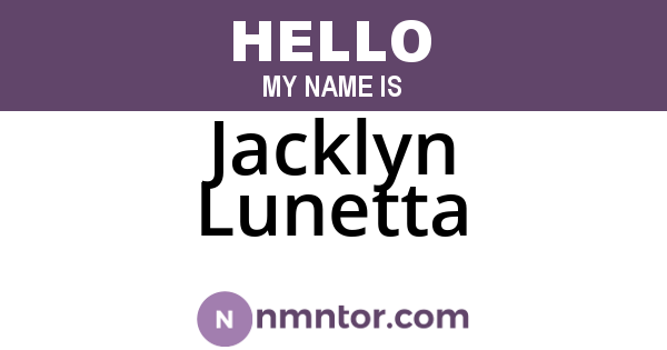 Jacklyn Lunetta