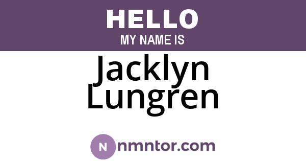 Jacklyn Lungren