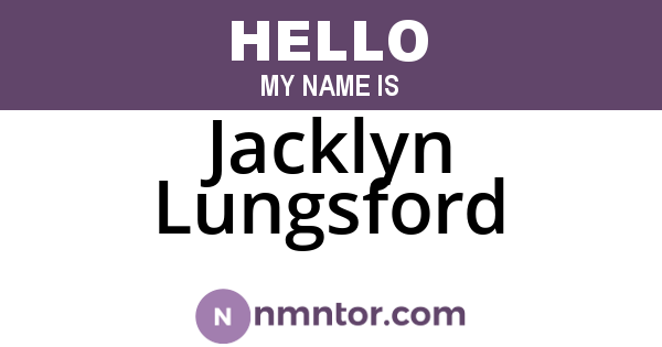 Jacklyn Lungsford