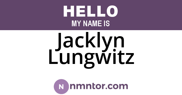 Jacklyn Lungwitz