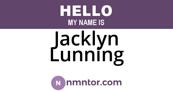 Jacklyn Lunning