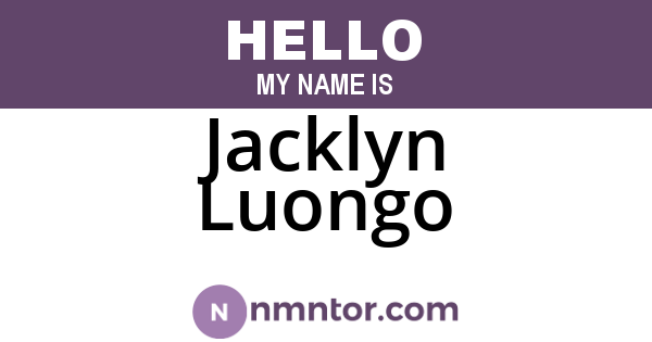 Jacklyn Luongo