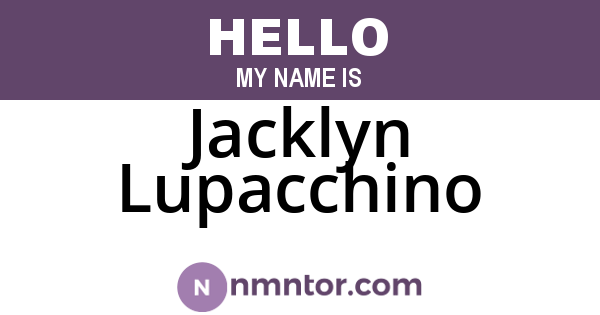 Jacklyn Lupacchino