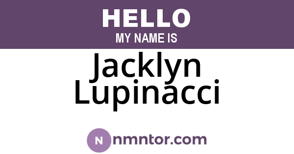 Jacklyn Lupinacci