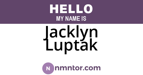 Jacklyn Luptak