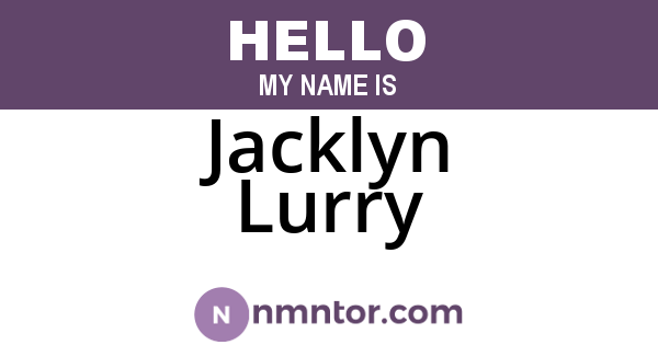 Jacklyn Lurry