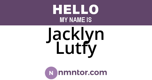 Jacklyn Lutfy