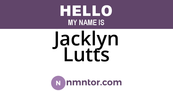 Jacklyn Lutts