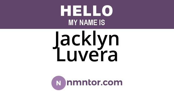 Jacklyn Luvera
