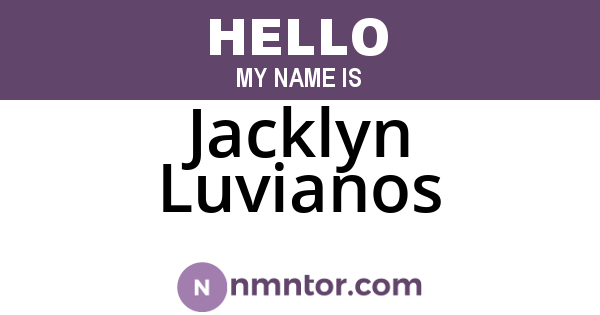 Jacklyn Luvianos