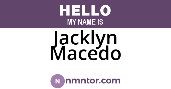 Jacklyn Macedo