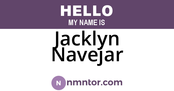 Jacklyn Navejar