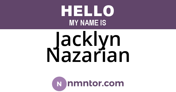 Jacklyn Nazarian