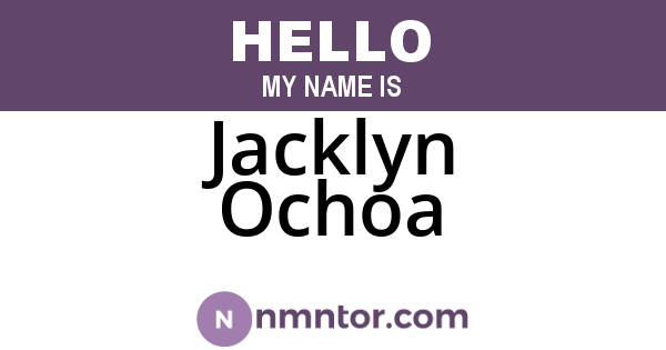 Jacklyn Ochoa