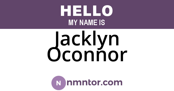 Jacklyn Oconnor