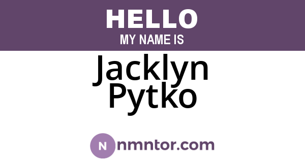 Jacklyn Pytko