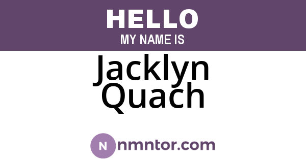 Jacklyn Quach