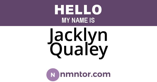 Jacklyn Qualey