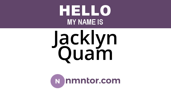 Jacklyn Quam
