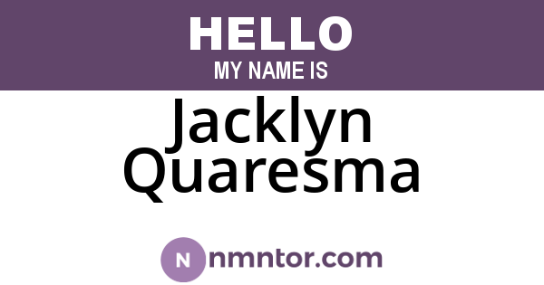 Jacklyn Quaresma