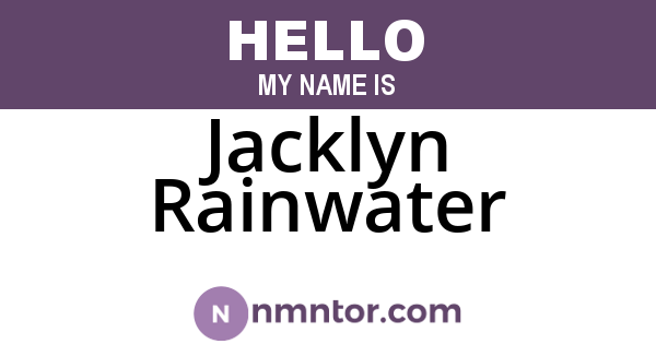 Jacklyn Rainwater