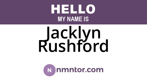 Jacklyn Rushford