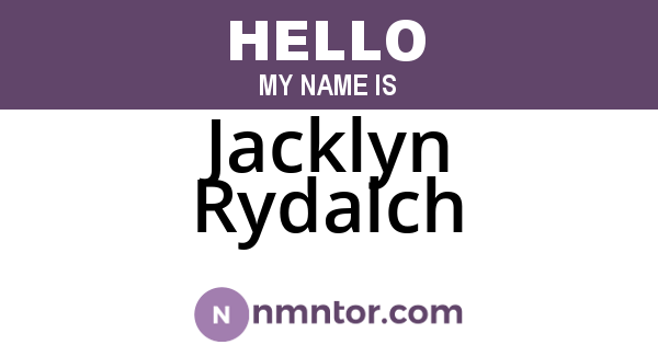 Jacklyn Rydalch