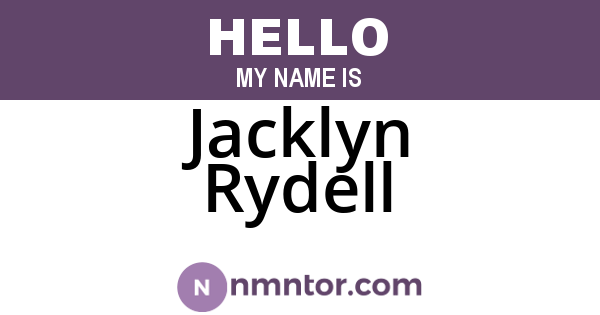Jacklyn Rydell