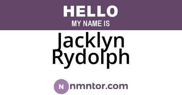 Jacklyn Rydolph