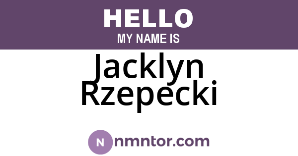 Jacklyn Rzepecki