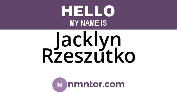 Jacklyn Rzeszutko