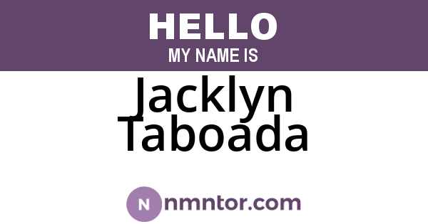 Jacklyn Taboada