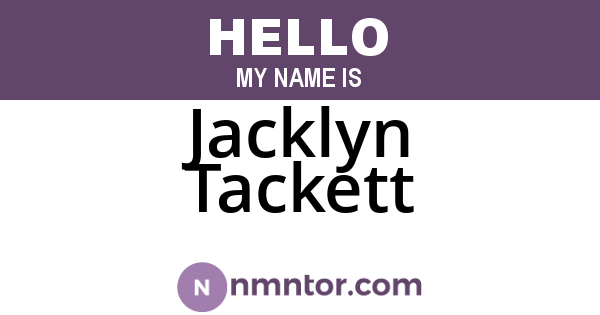 Jacklyn Tackett