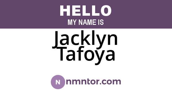 Jacklyn Tafoya