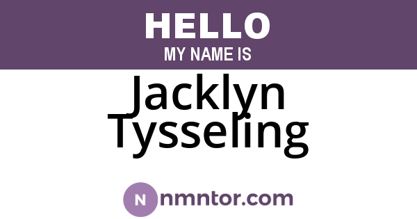 Jacklyn Tysseling