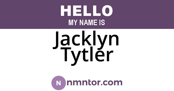 Jacklyn Tytler