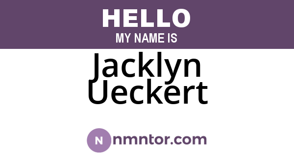 Jacklyn Ueckert